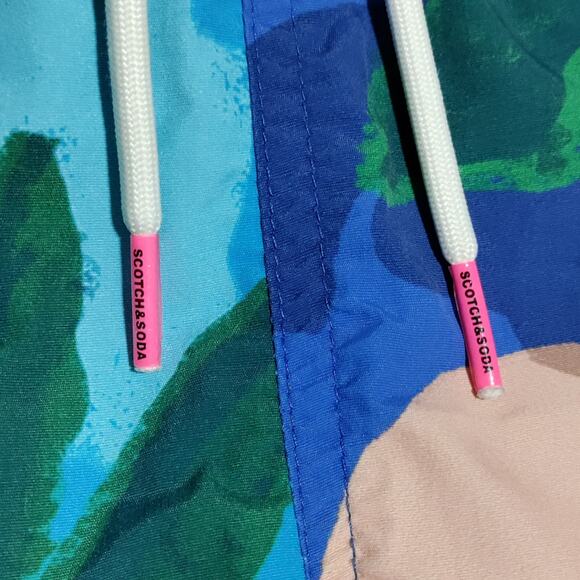 Scotch & Soda Swim Trunk Shorts Mens XL Colorful Tropical Summer Vacation Cruise - Picture 4 of 15